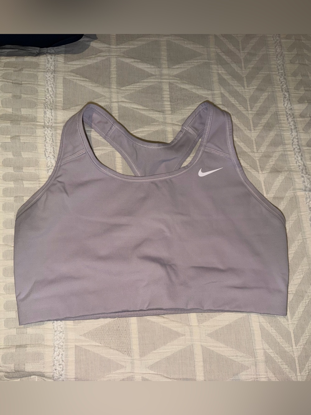 Nike Lilac Racerback Sports Bra with White Swoosh- XL